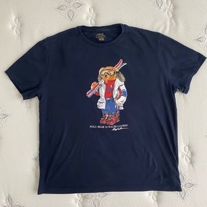 Polo Ralph Lauren Polo Bear tee shirt (winter ski) Large
